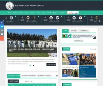 Bayareacricket.org(Bay Area Cricket Alliance (BACA)) Screenshot