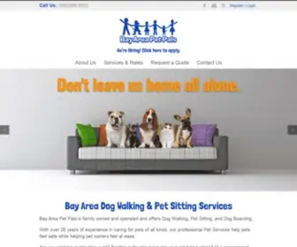 Bayareapetpals.com(Dog Walking & Pet Sitting Services) Screenshot