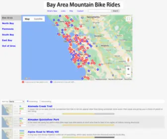 Bayarearides.com(Bay Area Mountain Bike Rides) Screenshot
