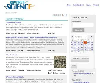 Bayareascience.org(Calendar) Screenshot