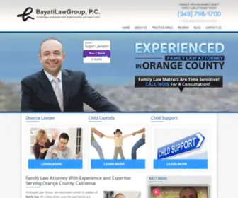 Bayatilaw.com(Orange County Divorce Attorney) Screenshot