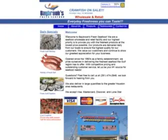 Baybrookseafood.com(Baybrook's Fresh Seafood/ Seabrook) Screenshot