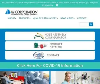 Baycorporation.com(Medical Gas Products) Screenshot