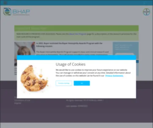 Bayer-Hemophilia-Awards.com(Bayer Hemophilia Awards Program) Screenshot