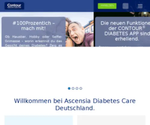 Bayercontourusb.de(Blutzuckermessgerät mit Diabetes Management Software) Screenshot