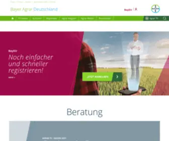Bayercropscience.de(Die Agrarseite für Landwirte) Screenshot
