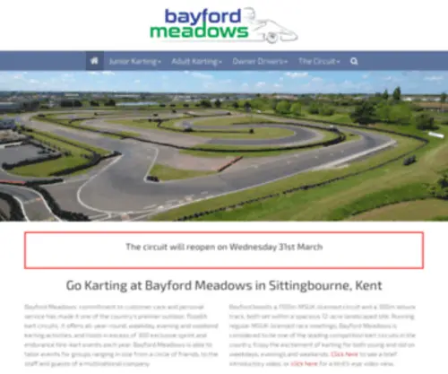 Bayfordkarting.co.uk(Bayford Meadows) Screenshot