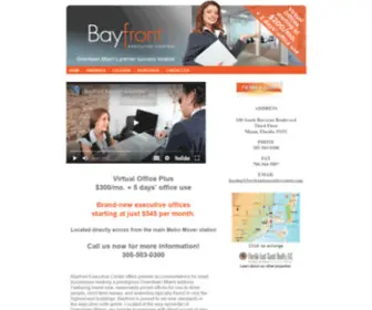 Bayfrontexecutivecenter.com(MIAMI EXECUTIVE OFFICE'S IN THE HEART OF DOWNTOWN MIAMI) Screenshot