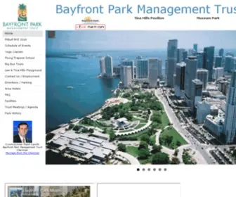 Bayfrontparkmiami.com(Bayfront Park Management Trust Welcome) Screenshot