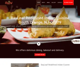 Bayleaffinenj.com(BayLeaf Redefined Indian Cuisine) Screenshot