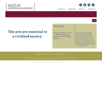 Baylinartists.com(Baylin Artists Management) Screenshot
