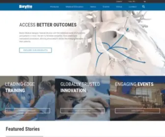 Baylismedical.com(Baylis medical) Screenshot