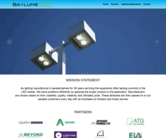 Baylume.com(Lighting Manufacturers Representative Covering the State of Michigan) Screenshot