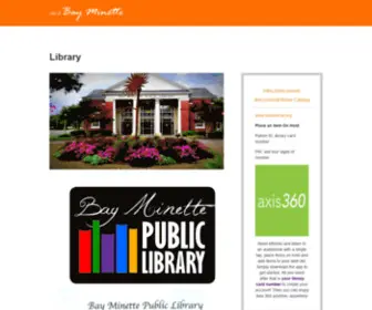 Bayminettepubliclibrary.org(Library) Screenshot