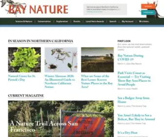 Baynature.org(Bay Nature Magazine Home) Screenshot