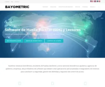 Bayometric.com.mx(Distribuidor global de software SDK y lector de huellas) Screenshot