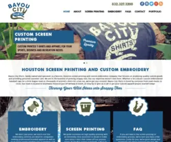 Bayoucityshirts.com(Houston Screen Printing & T) Screenshot