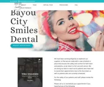 Bayoucitysmiles.com(Bayou City Smiles Dentistry) Screenshot