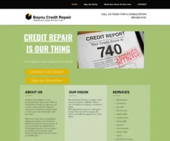 Bayoucreditrepair.com(Bayou Credit Repair) Screenshot