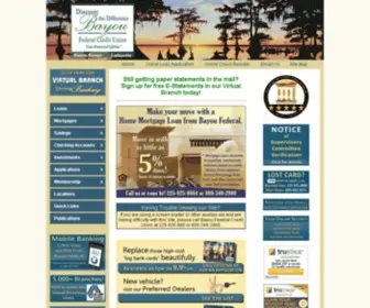 Bayoufcu.org(Bayou Federal Credit Union) Screenshot