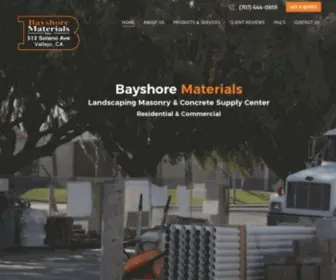 Bayshorematerialsinc.com(Concrete Supply and Delivery Near Me) Screenshot