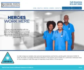 Bayshorepointerehab.com(Bayshore Pointe Nursing and Rehab Center) Screenshot