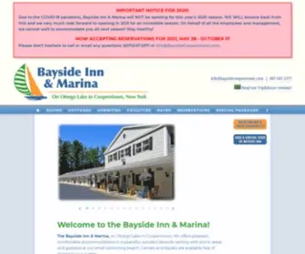 Baysidecooperstown.com(Bayside Inn and Marina) Screenshot