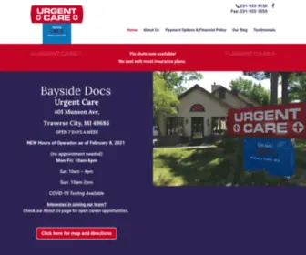 Baysidedocsurgentcare.com(Bayside Docs Urgent Care) Screenshot