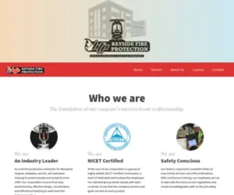 Baysidefire.com(Full Commercial/Residential Fire Protection and Inspection Service) Screenshot