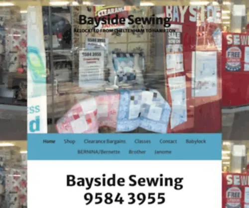 Baysidesewing.com(Bayside Sewing) Screenshot