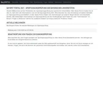 Bayspet.de(Sporteignungstest der bayerischen Universitäten) Screenshot