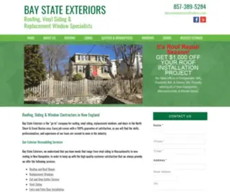 Baystateexteriors.com(Roofing, Vinyl Siding & Window Installation in Peabody MA) Screenshot