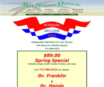 Baystreetoptical.com(Bay Street Optical Home) Screenshot