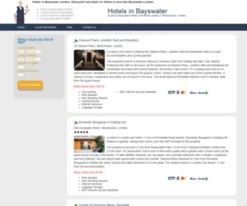 Bayswater-Hotels-Guide.co.uk(Hotels in Bayswater London) Screenshot