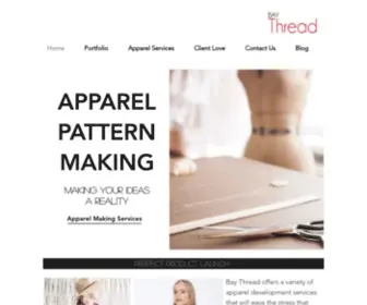 Baythread.com(Bay Thread offers a variety of apparel making services that will ease the stress) Screenshot