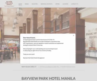 Bayviewparkhotel.com(Bayview Park Hotel Manila stands proud and strong for 75 years) Screenshot