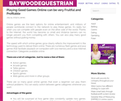 Baywoodequestrian.com(Baywood Equestrian Center) Screenshot