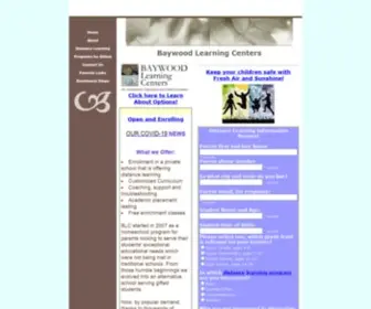 Baywoodlearningcenter.org(Baywood Homeschool distance learning for gifted students) Screenshot