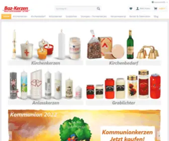 Baz-Kerzen.de(Baz-Kerzen, Kerzen und Kirchenbedarf) Screenshot