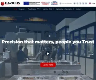 Bazigos.eu(Bazigos Design & Manufacturing of Molds) Screenshot