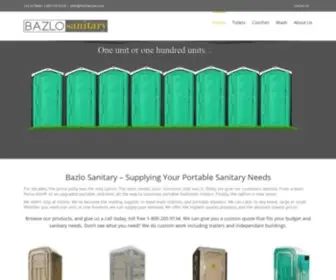 Bazlosanitary.com(Porta Potty and Portable Sanitary Stations For Sale) Screenshot