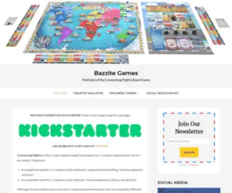 Bazzitegames.com(Publisher of the Connecting Flights Board Game) Screenshot