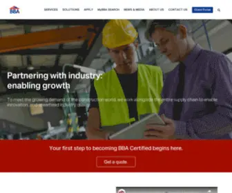 BBacerts.co.uk(Construction Product Certification) Screenshot