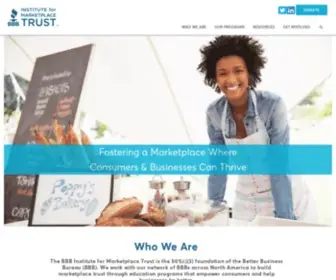 BBBmarketplacetrust.org(BBB Institute for Marketplace Trust is a 501(c)(3)) Screenshot