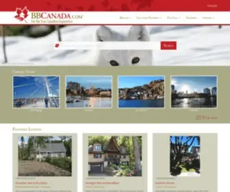 BBcanada.com(Canada's Top Bed and Breakfast Directory) Screenshot