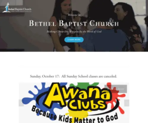 BBcmaryland.com(Bethel Baptist Church) Screenshot