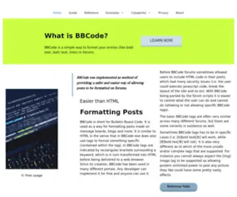 BBcode.org(What BBCode) Screenshot