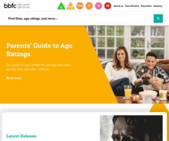 BBFC.co.uk(We help children and families across the uk choose content well) Screenshot