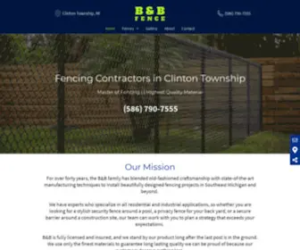 BBfenceinc.com(B & B Fence) Screenshot