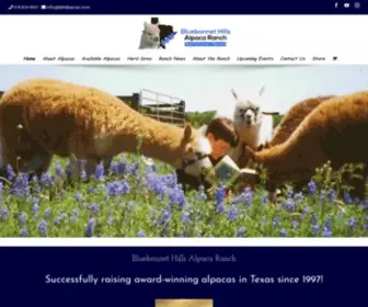 BBhalpacas.com(Bluebonnet Hills Alpaca Ranch) Screenshot